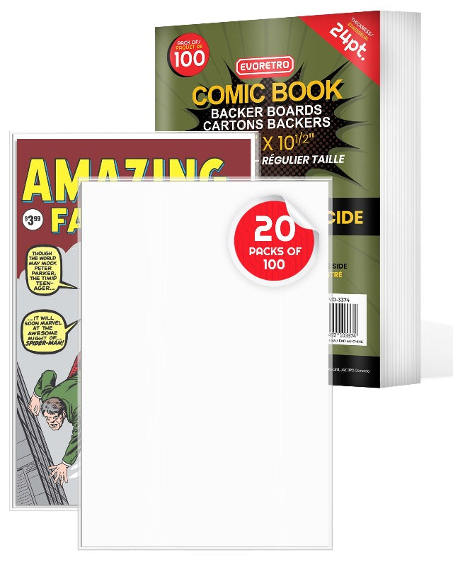 Evoretro 2 MIL Clear Comic Book Bags for Regular Comics - Acid-Free Archival Protection for Collectible Storage & Display