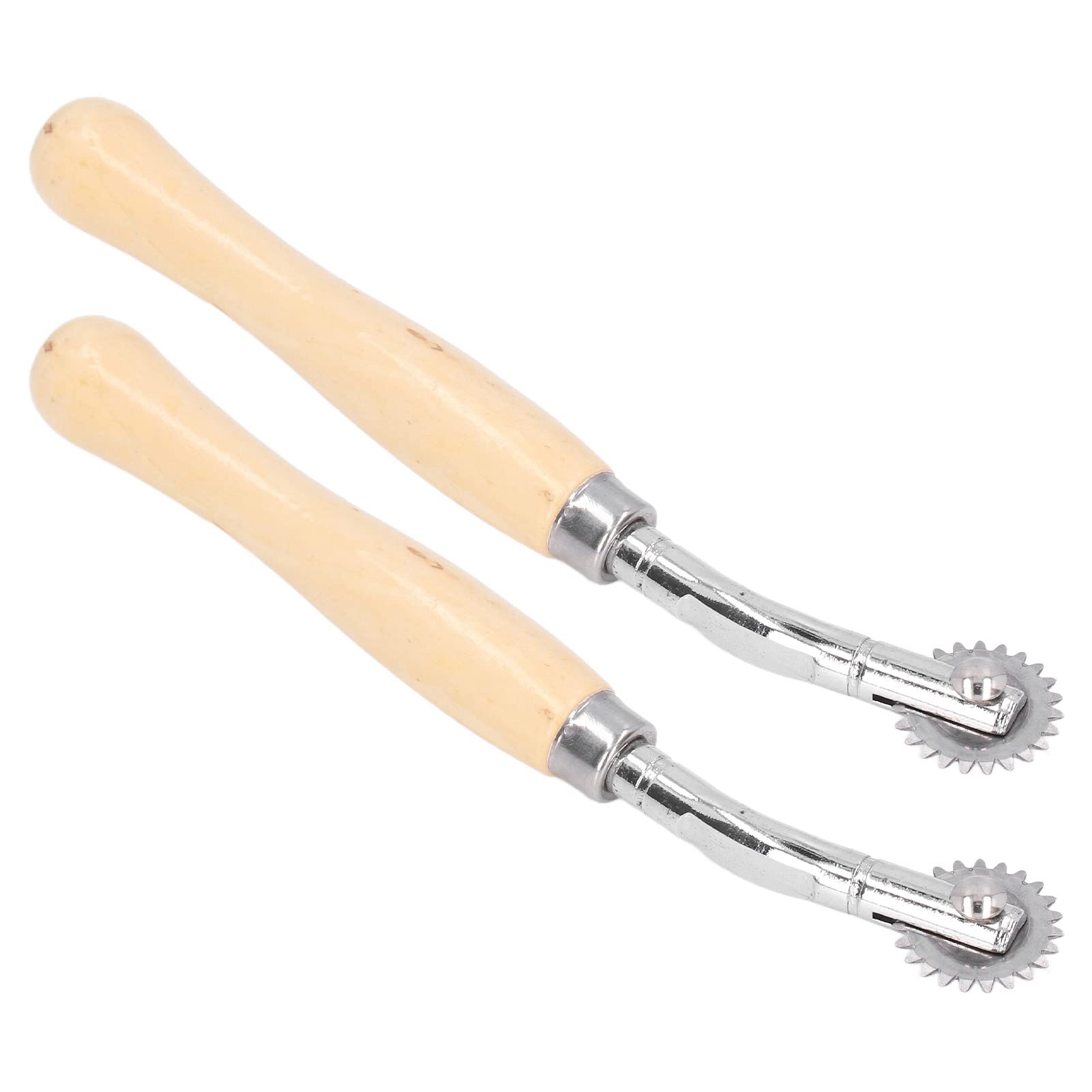 2PCS Stainless Steel Pounce Wheel Perforator Tool for Leather, Paper & Fabric - DIY Tracing Wheel for Sewing, Crafting & Quilting - Perfect for Leatherworking, Dressmaking & Pattern Transfer