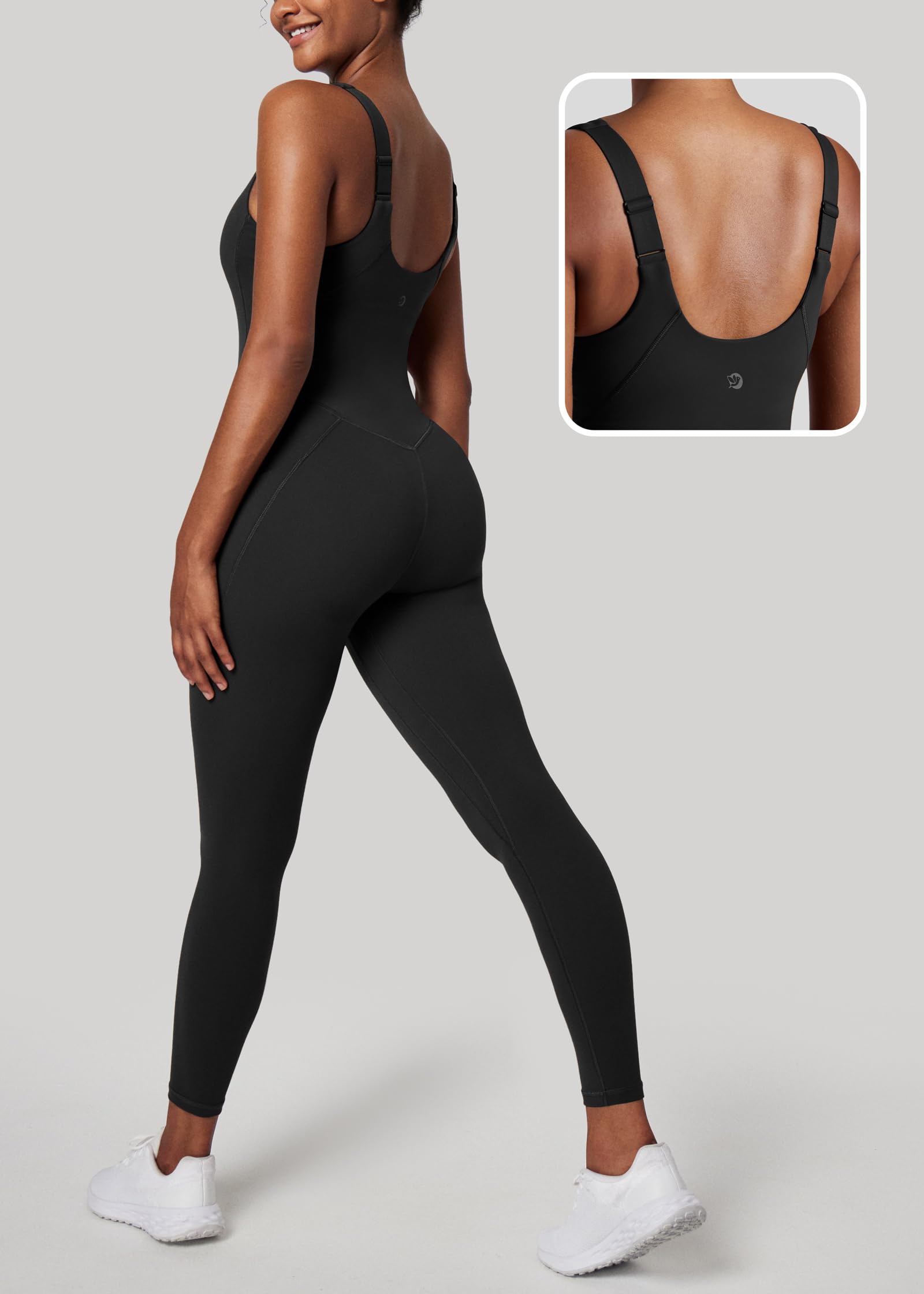 IUGA One Piece Jumpsuits for Women - Tummy Control Athletic Romper with Built-in Bras | Workout, Yoga & Running Outfit | Comfortable Bodycon Jumpsuit for Gym & Casual Wear
