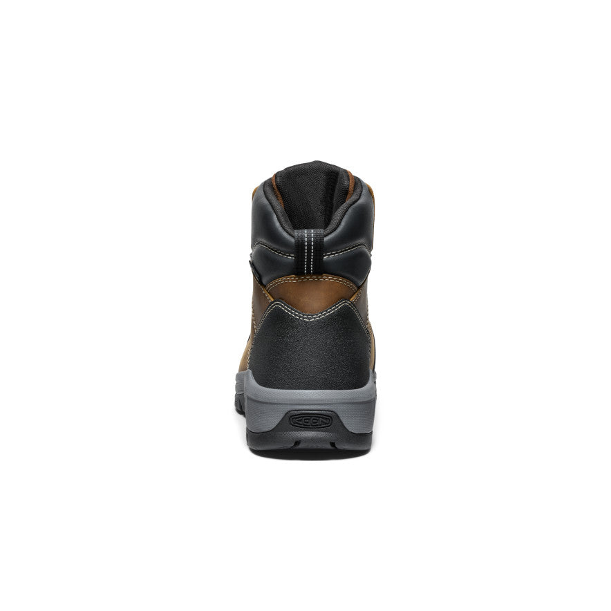 Men's Evanston 6 Waterproof Work Boot with Carbon Toe - Bison/Black - Durable Safety Boots for Construction & Outdoor Work