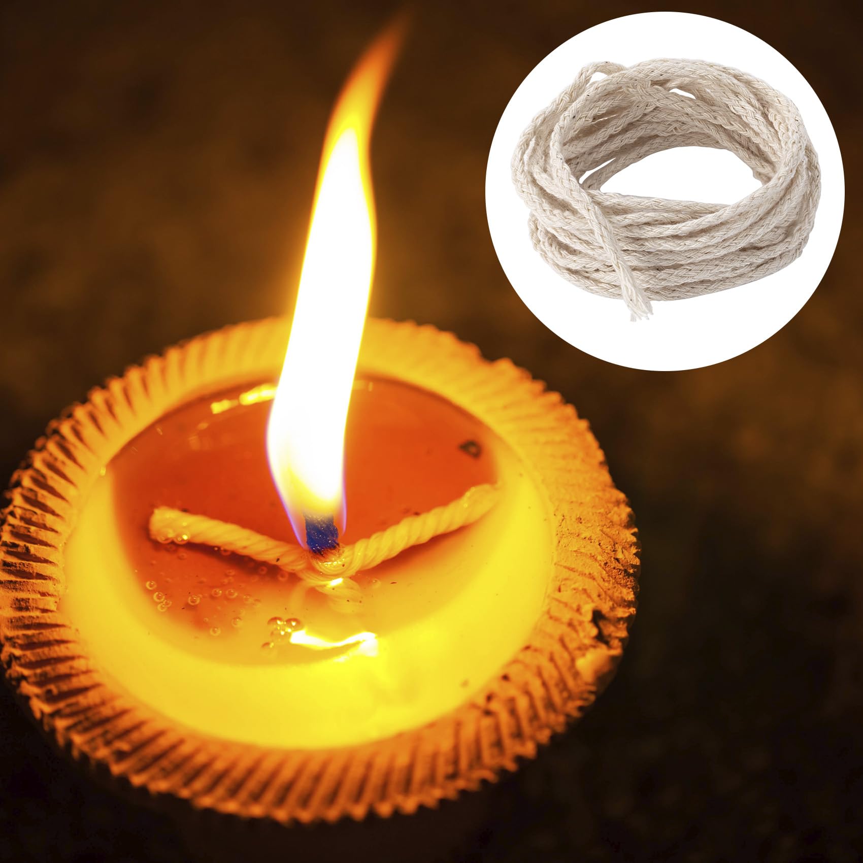 65.6 Ft Oil Lamp Wicks Replacement - 1/10