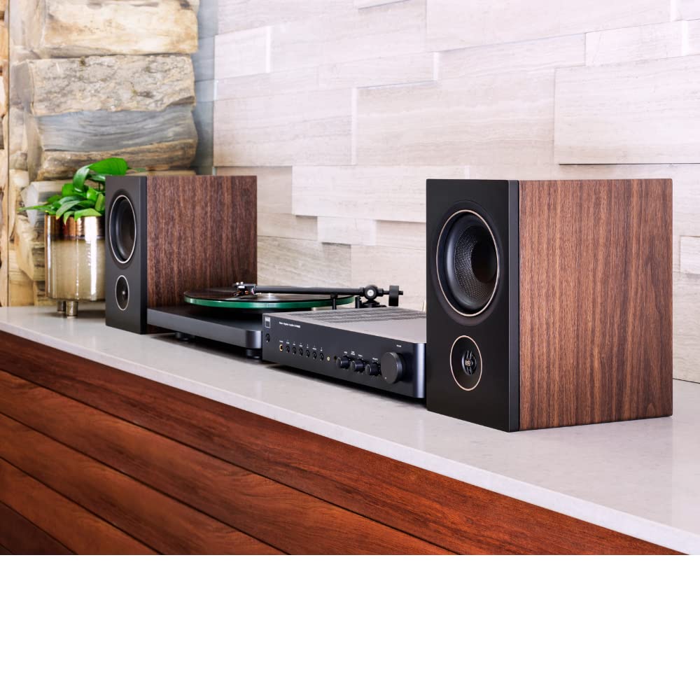 PSB Alpha P5 Walnut Passive Bookshelf Speakers - High-Fidelity Audio for Home Theater & Music Listening