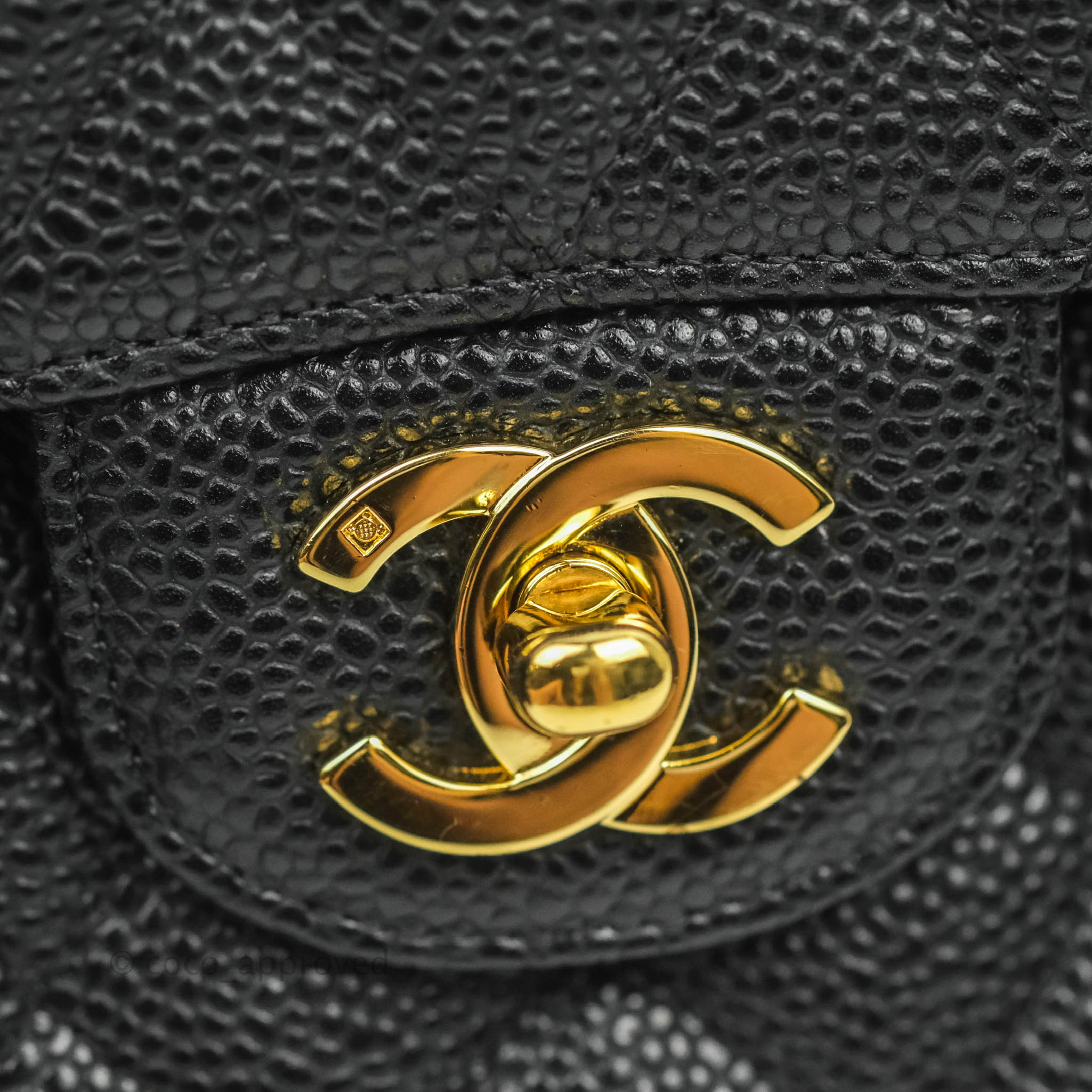 Chanel Classic M/L Medium Double Flap Bag in Black Caviar Leather with 24K Gold Hardware - Luxury Handbag for Women, Perfect for Evening Events & Special Occasions