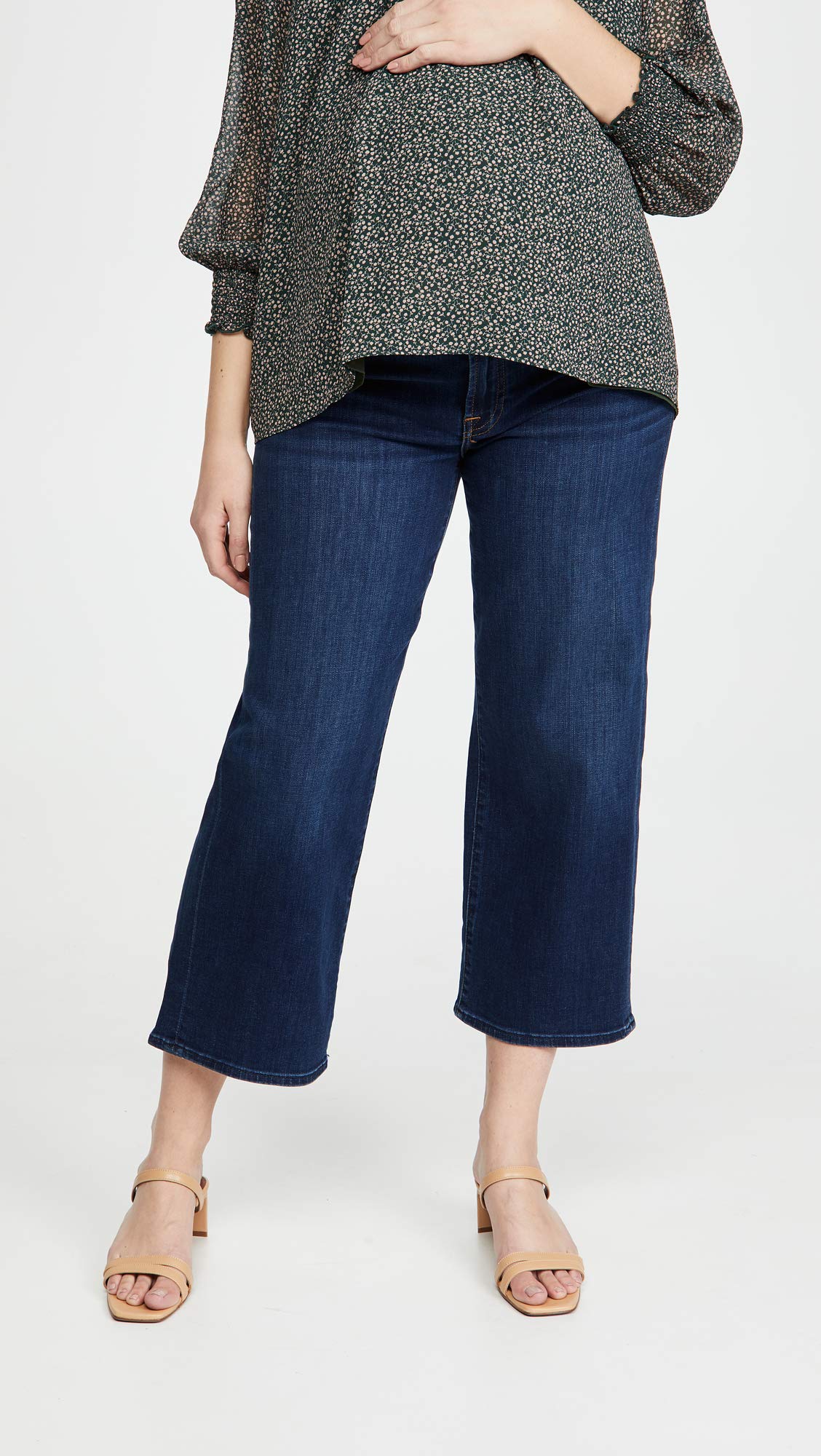 7 For All Mankind Women's Maternity Cropped Jeans - Stretch Denim Pregnancy Pants for Comfort & Style - Perfect for Casual Outings & Maternity Photos
