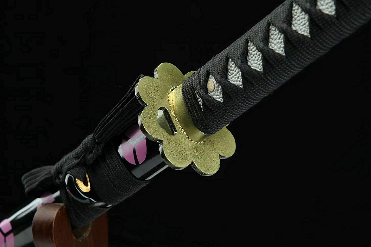 HERO SWORD Handmade One Piece Roronoa Zoro Katana - Japanese Anime Cosplay Samurai Sword with Purple Blade | Perfect Gift for Men & Women | Great for Cosplay, Collecting, and Display