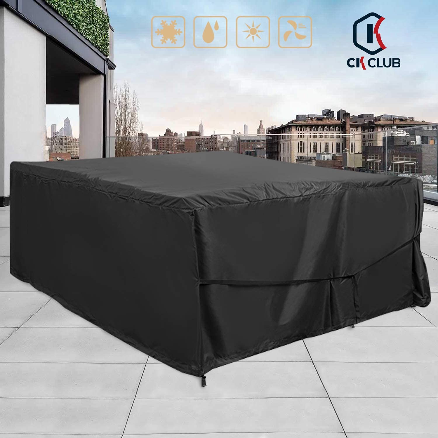 Heavy Duty Waterproof Outdoor Sectional Sofa Cover 110