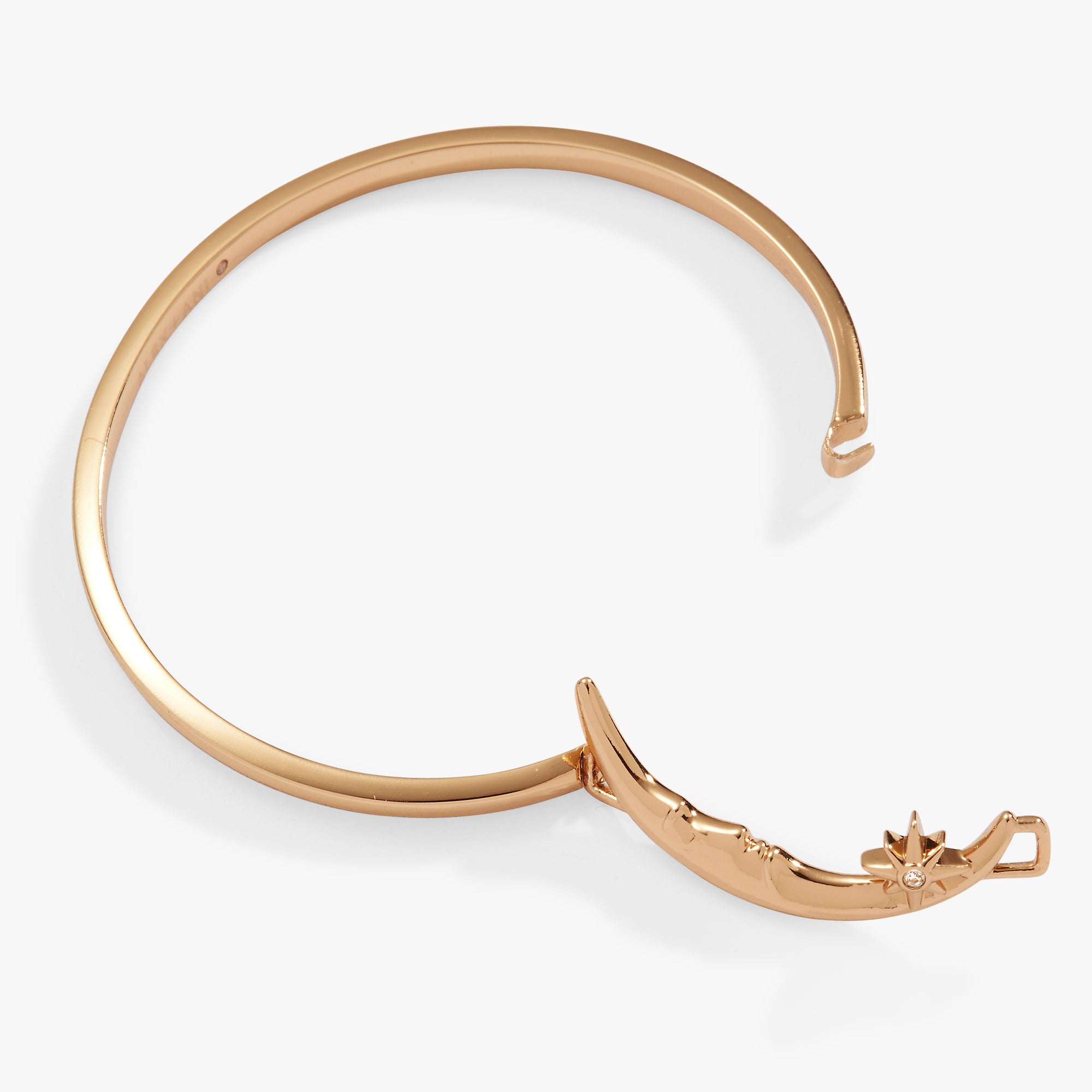 Crescent Moon Tension Bangle Bracelet for Women - Adjustable Silver Gold Boho Jewelry - Perfect for Everyday Wear, Parties & Gifts