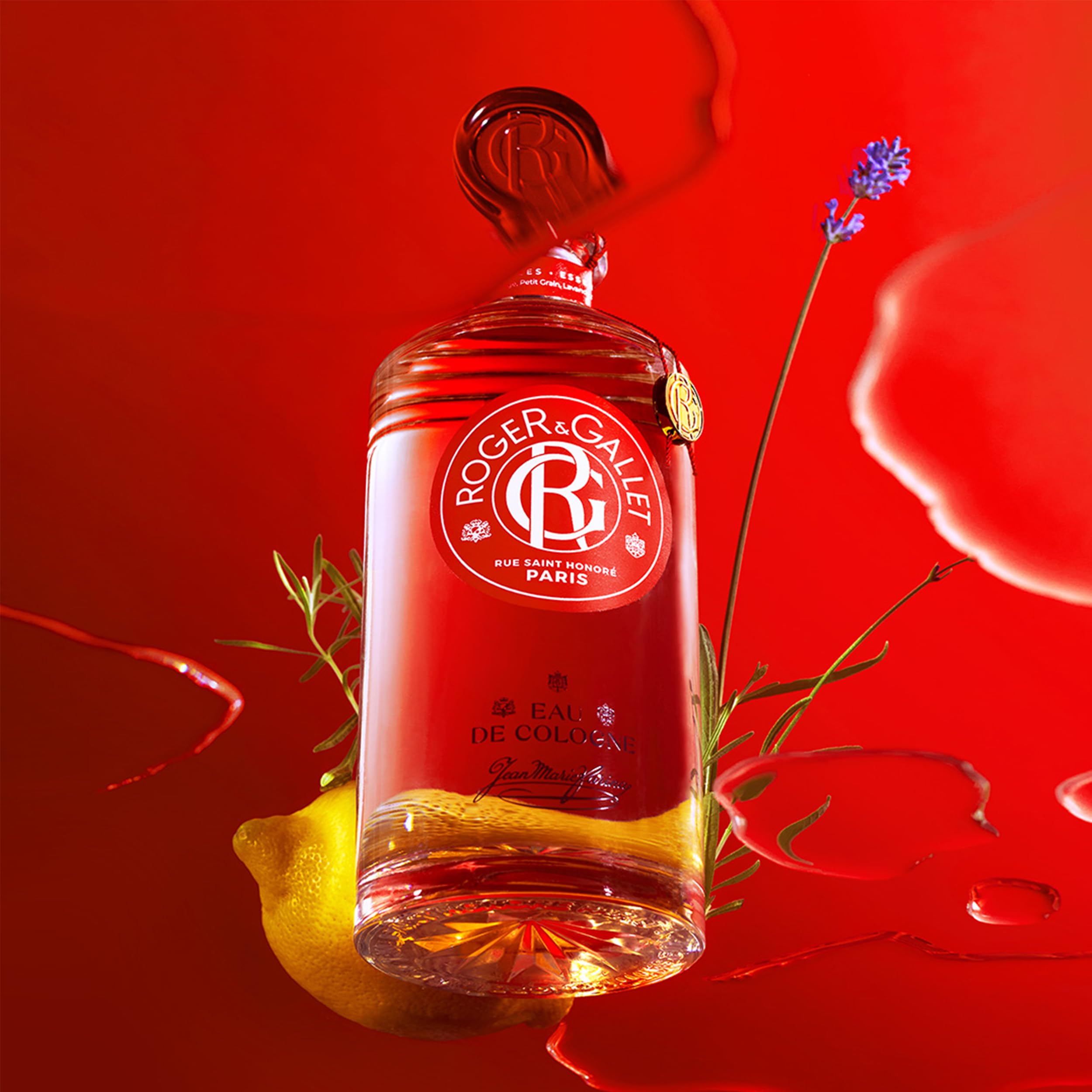 ROGER & GALLET Jean Marie Farina Eau De Cologne for Men & Women - 16.9 fl Oz Long Lasting Unisex Fragrance | Fresh Citrus & Floral Scent for Everyday Wear, Office & Special Occasions
