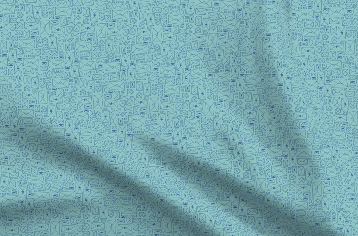 Aqua Air Letters Printed Fleece Fabric Fat Quarter - Soft & Cozy Material for Sewing Blankets, Loungewear, DIY No-Sew Projects - Perfect for Baby Blankets, Pajamas & Home Decor