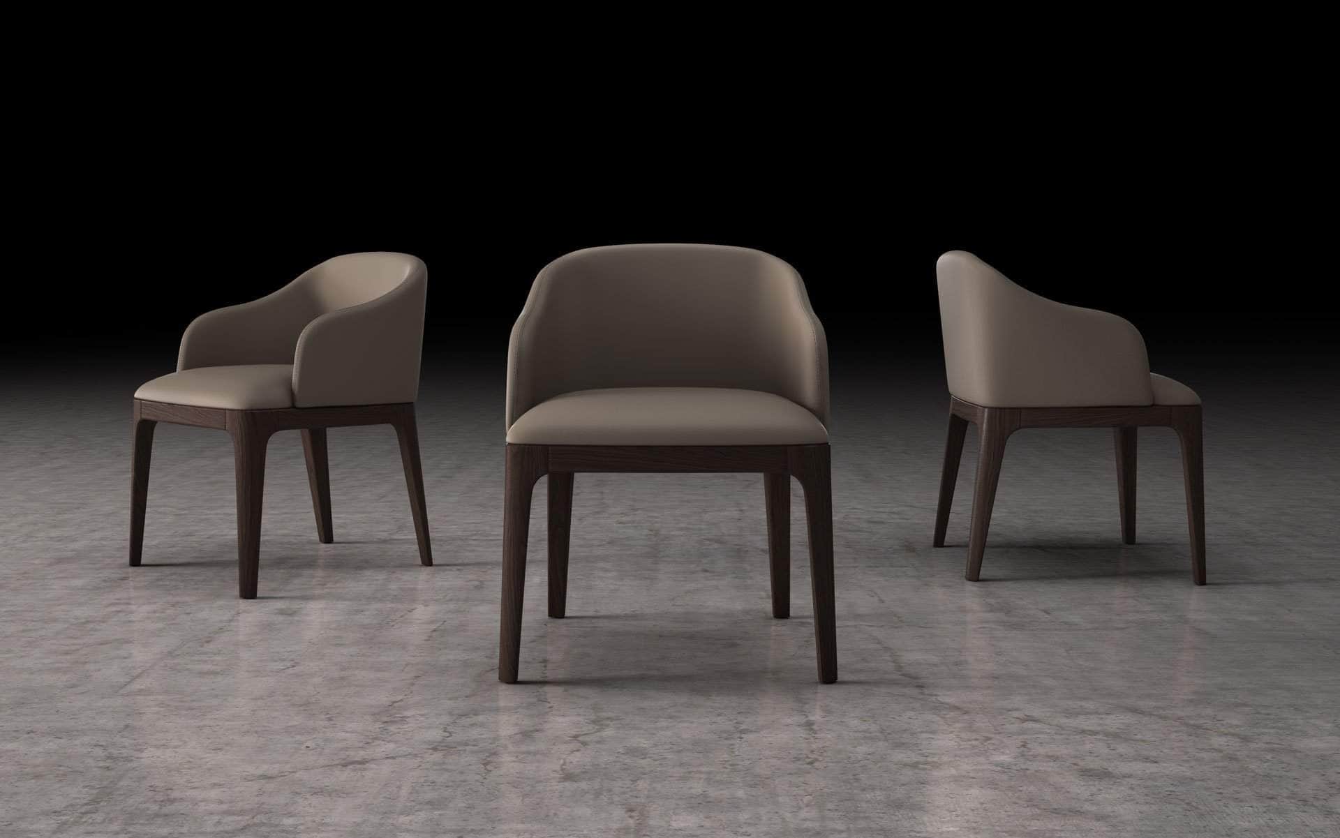 Wooster Eco Pelle Leather Dining Arm Chair - 2 Color Options | Modern & Durable for Home, Office, Restaurant
