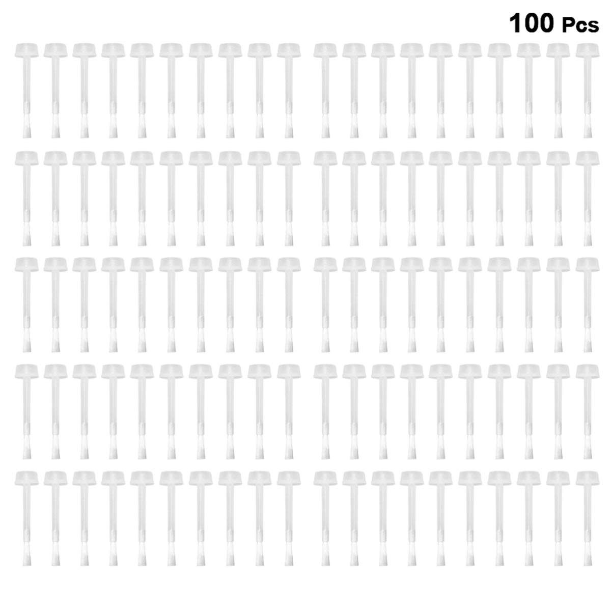 SOLUSTRE 100pcs Replacement Nail Brush Caps - Small Nail Art Brush Tips for Gel Polish, Acrylic Nails & Lipstick - Professional Salon & DIY Manicure Supplies for Home & Beauty Studio Use