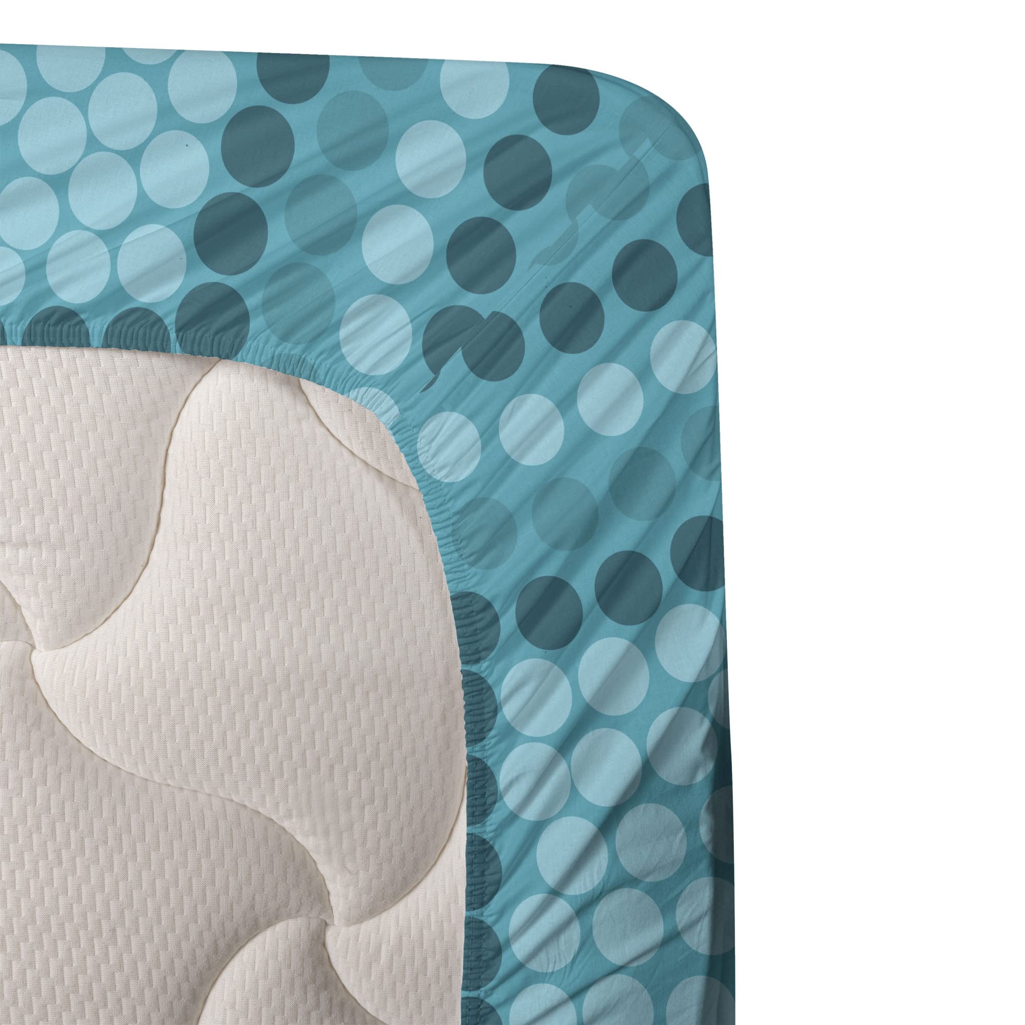 Ambesonne 4-Piece King Sheet Set - Teal Aboriginal Dot Painting Design, Soft & Breathable Bedding with Fitted Sheet, Flat Sheet & 2 Pillowcases | Australian Native Art Inspired Bedroom Decor for Modern Homes