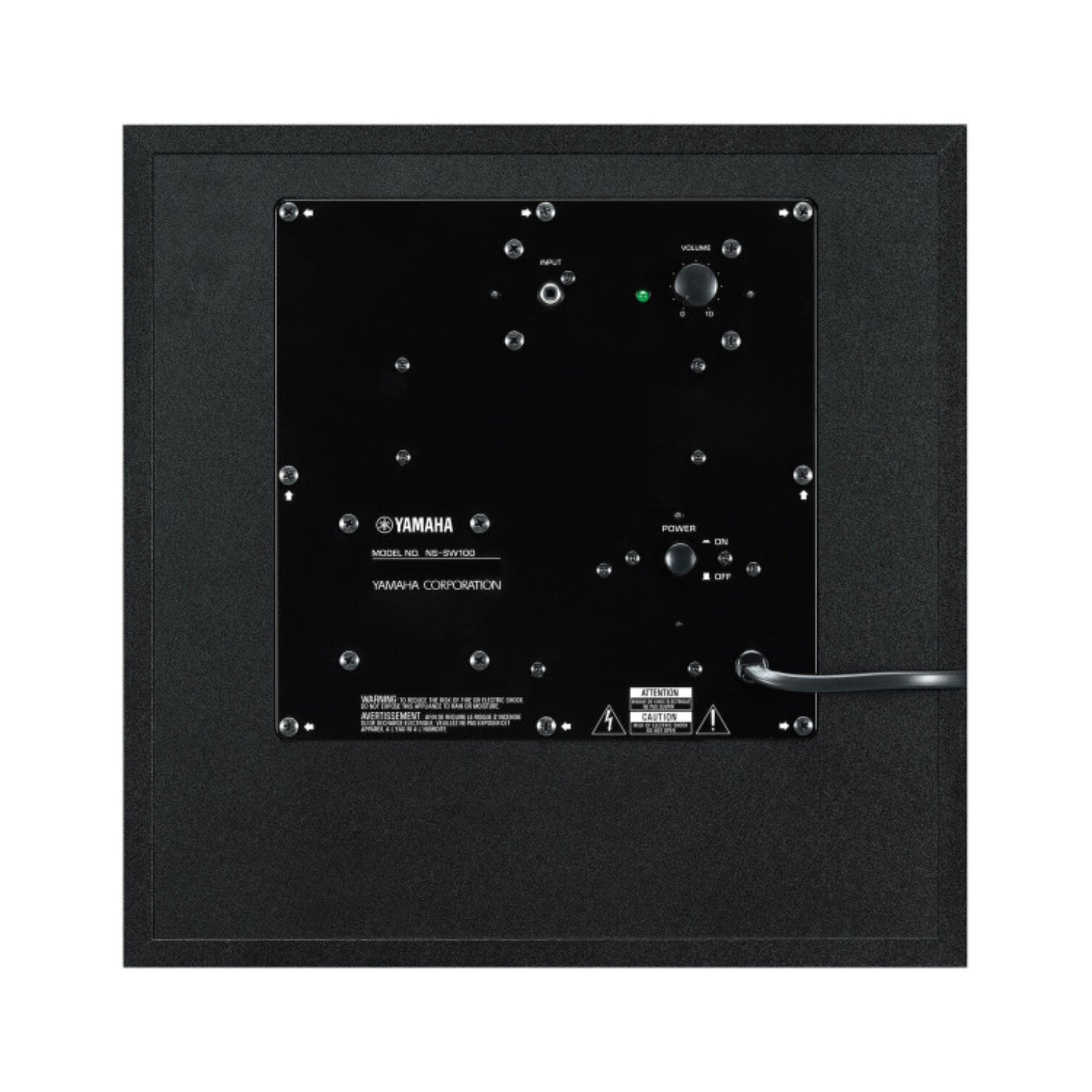 Yamaha NS-SW100 10-Inch 100W Powered Subwoofer - High-Performance Bass for Home Theater & Music Systems
