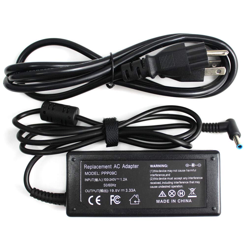 Original AC Adapter Charger for HP Pavilion 17-g101dx, 15-ab220nr, 15-ab121dx, 17-g120nr, 17-g140nr Laptops - 45W Power Supply Cord with 3-Prong Plug - Perfect for Home, Office & Travel Use