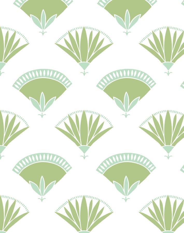 Lotus Papyrus Wallpaper by Tea Collection - Premium Moss Green Botanical Wall Decor for Living Room, Bedroom & Office