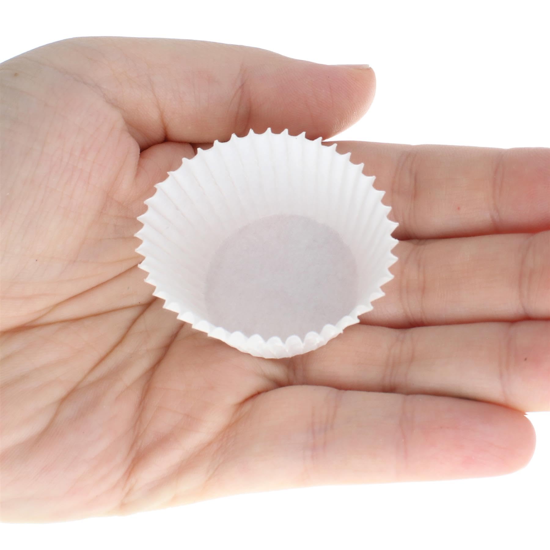 Cybrtrayd 1000-Pack No.6 White Glassine Candy Cups - Perfect for Chocolate, Candy, Baking & Party Favors