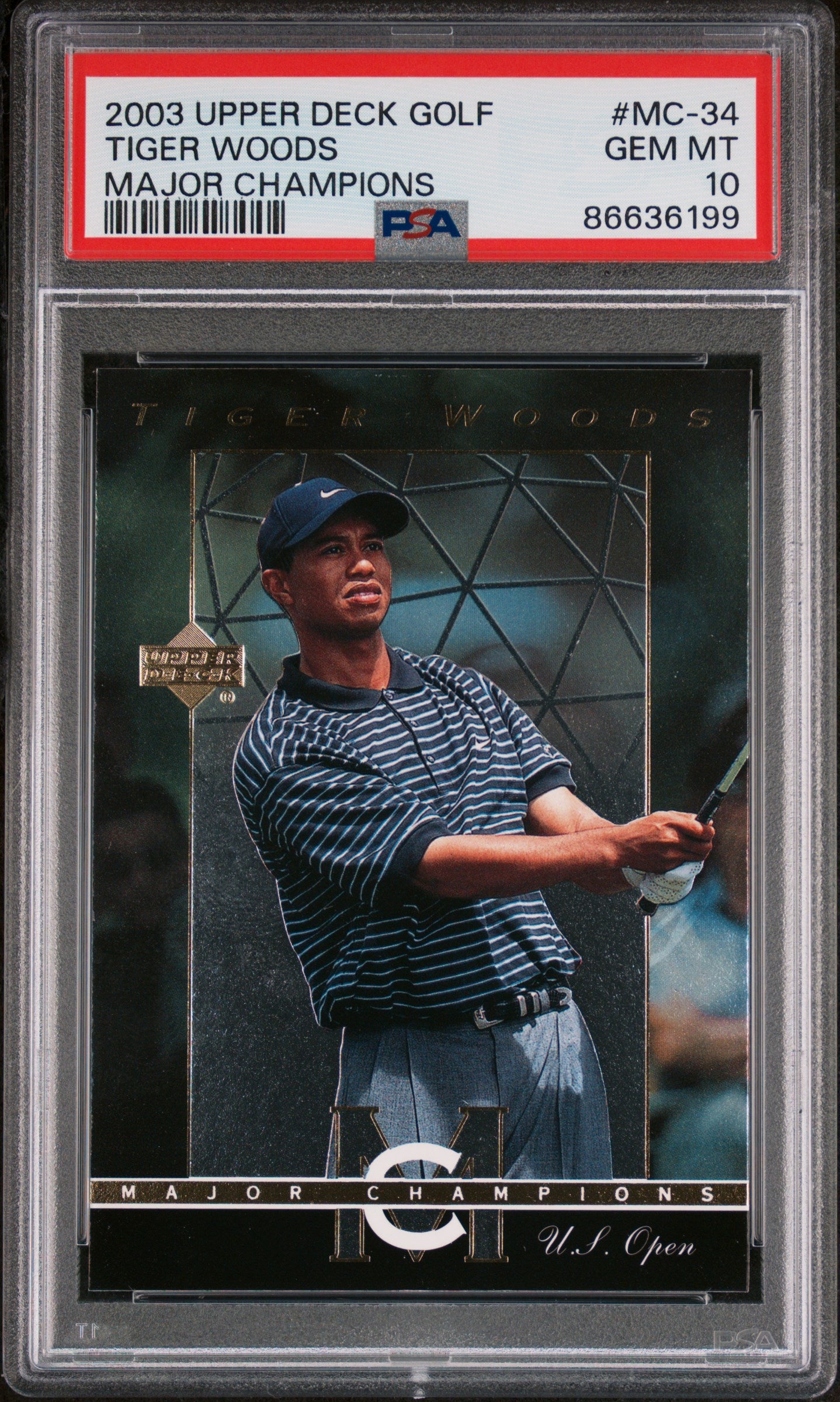 2003 Upper Deck Major Champions Tiger Woods #MC34 PSA 10 Graded Golf Trading Card - Perfect for Collectors, Sports Memorabilia Displays & Golf Enthusiast Gifts