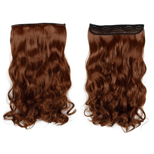 Clip-in Hair Extensions 5 Clips One Piece Full Head Synthetic Hairpiece - Heat Resistant 17