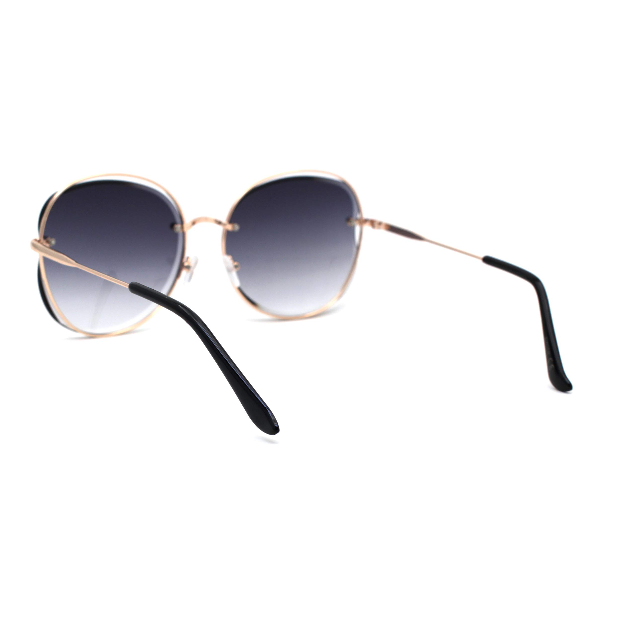 Women's Fashion Butterfly Sunglasses with Exposed Lens - Trendy Diva Style for Summer Outfits, Beach Vacations & Outdoor Activities