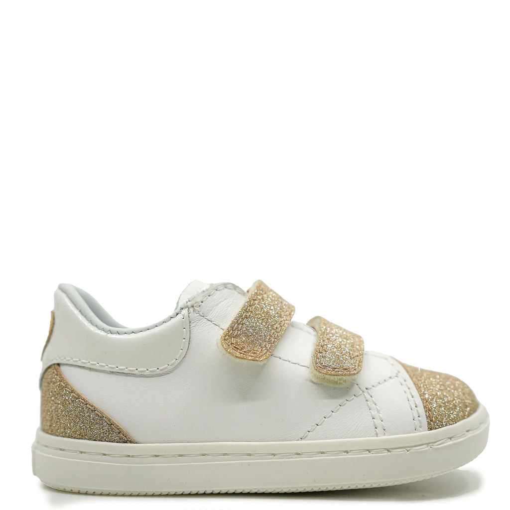 Beberlis Gold Glitter Baby Sneakers - Shiny First Walkers for Infants & Toddlers | Perfect for Birthday Parties, Photo Shoots & Special Occasions