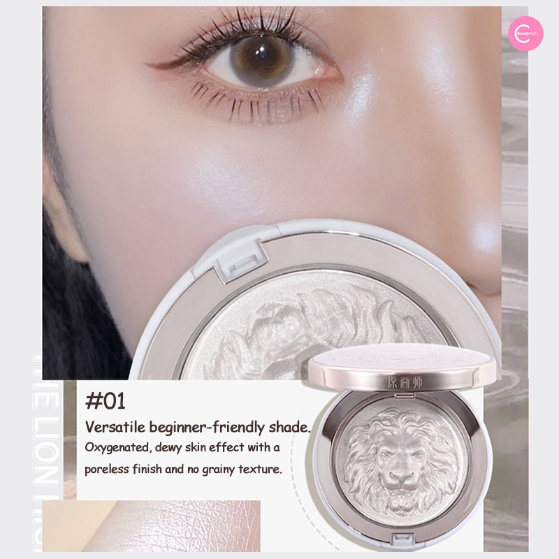 ORIGINAL ARTIST Lion Ginger Highlight Powder - Vegan & Cruelty-Free Shimmer Makeup for Cheeks & Face - Perfect for Everyday Glow & Special Occasions