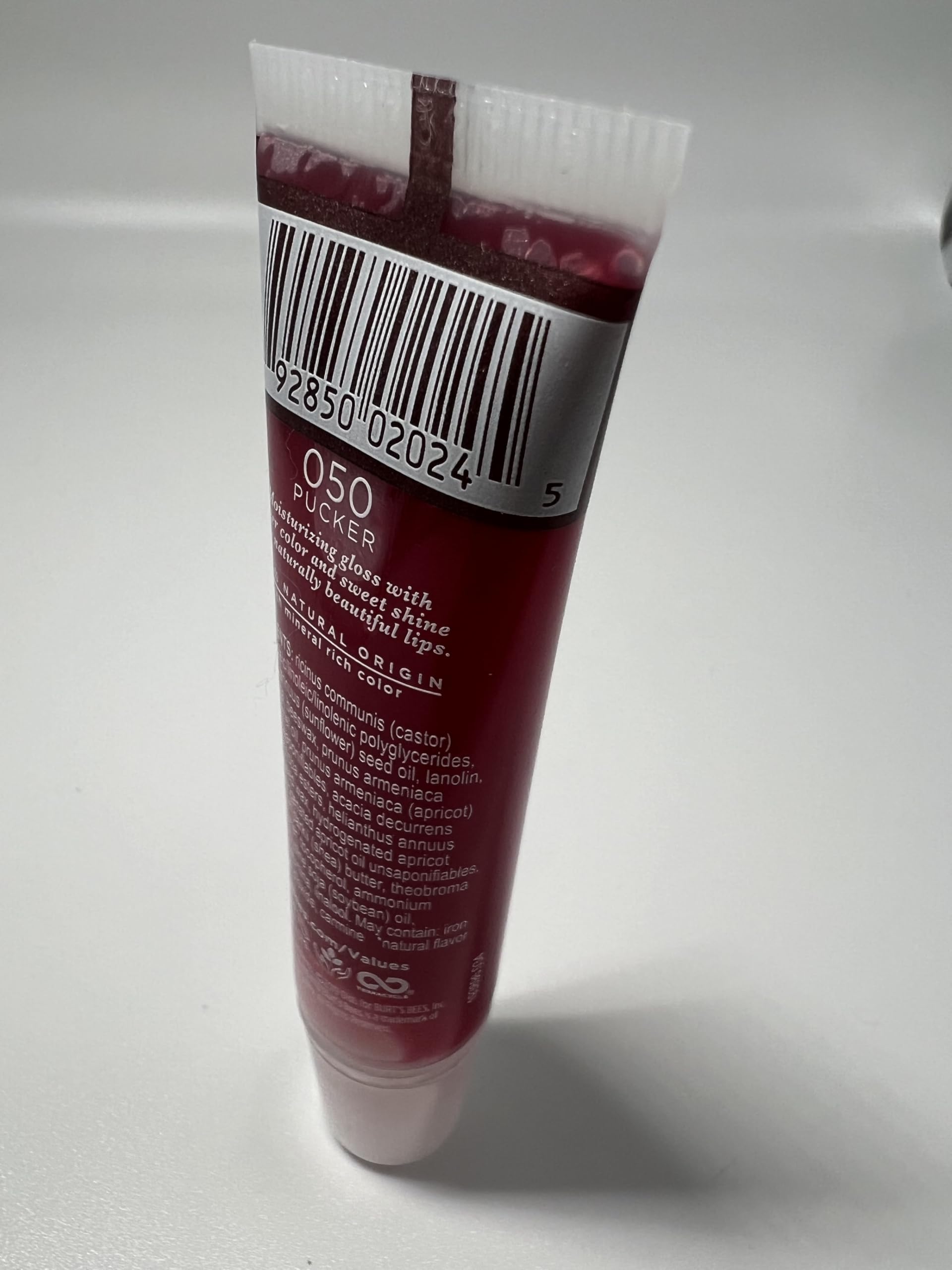 Burt's Bees Lip Shine Pucker - 0.5 oz Moisturizing Lip Balm with Natural Beeswax & Vitamin E | Perfect for Dry Lips, Daily Hydration & On-The-Go Use