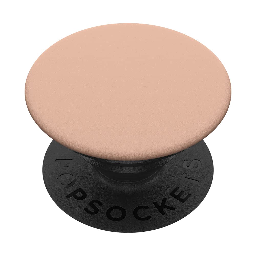 Natural Beige Salmon Nude Light Brown Swappable PopGrip - Simple Color Design Phone Grip & Stand for iPhone, Samsung, Smartphones - Perfect for Work, Travel, and Daily Use