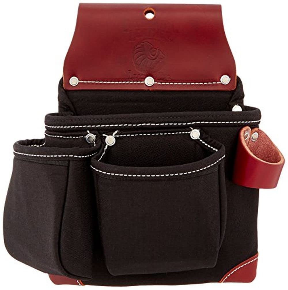 Occidental Leather B8017DB OxyLights 3 Pouch Tool Bag - Durable Leather Construction for Electricians & Contractors - Perfect for Organizing Hand Tools On Job Sites