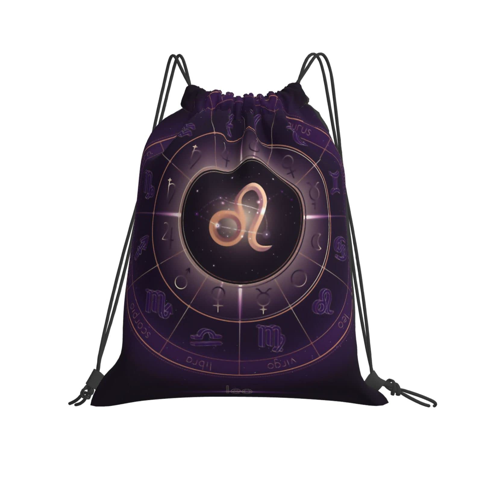 Foldable Leo Drawstring Backpack - Gym & Sports Bag for Men Women - Outdoor Use