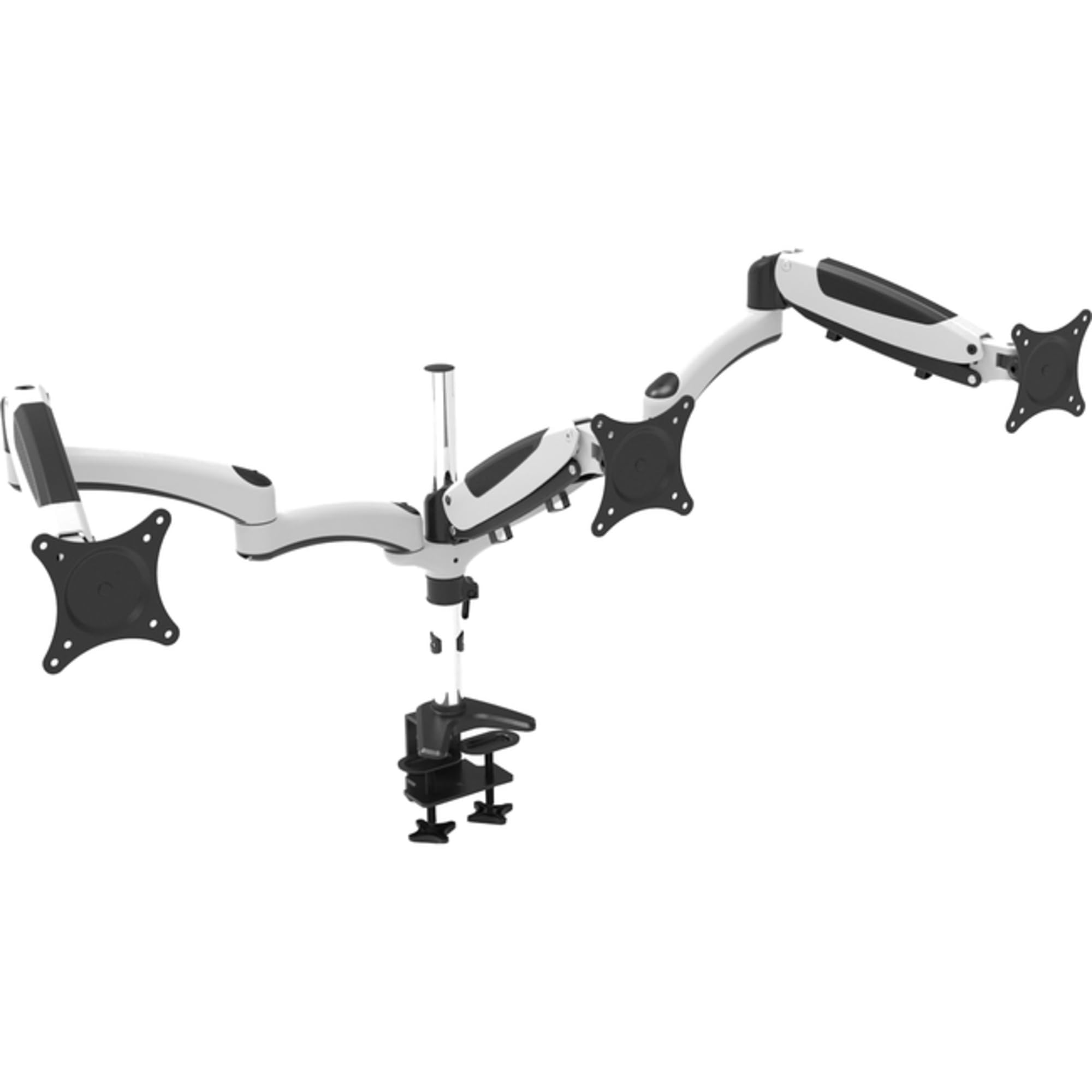 Triple Monitor Mount Stand with Adjustable Arms - Heavy Duty Clamp/Grommet Base for 28
