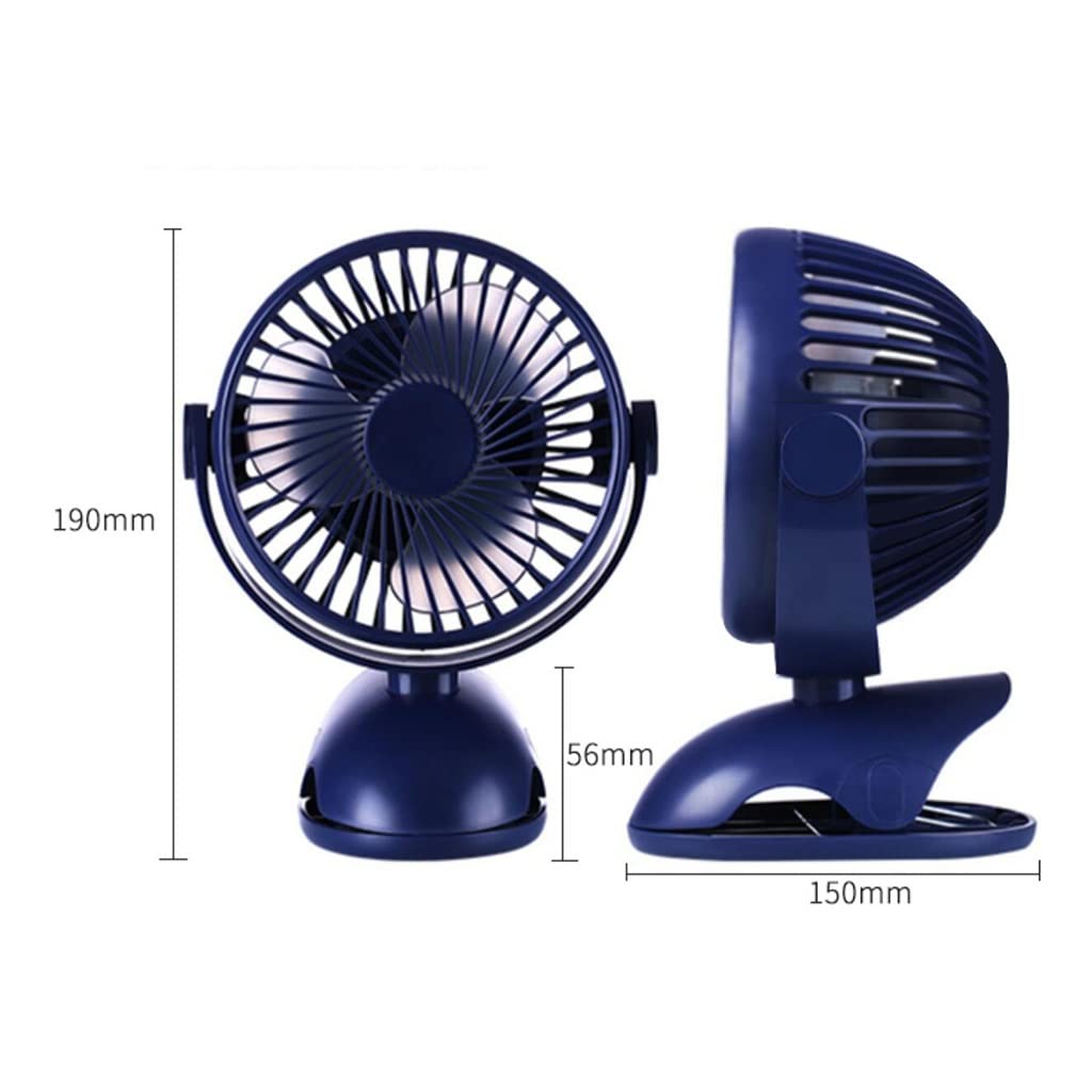 Rechargeable USB Desk Fan with Adjustable Speed - Portable Clip-on Silent Fan for Home Office, Bedroom, Car, Camping & Gym - Pink Mini Desktop Fan (15x5.6x19cm) | Perfect for Work, Travel & Outdoor Activities