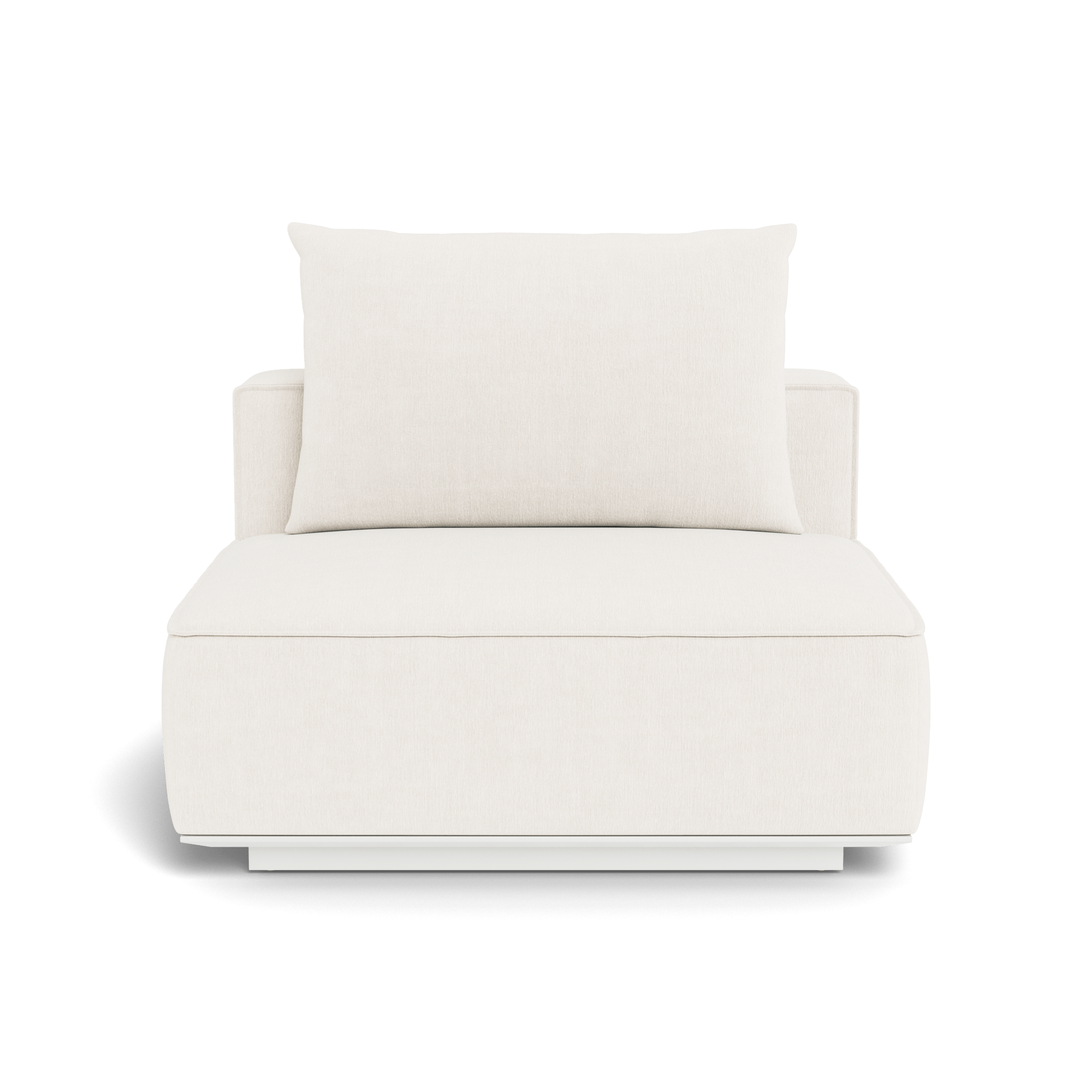 Santorini Outdoor Armless Single Chair - Patio Lounge Chair for Poolside, Garden, and Backyard Relaxation
