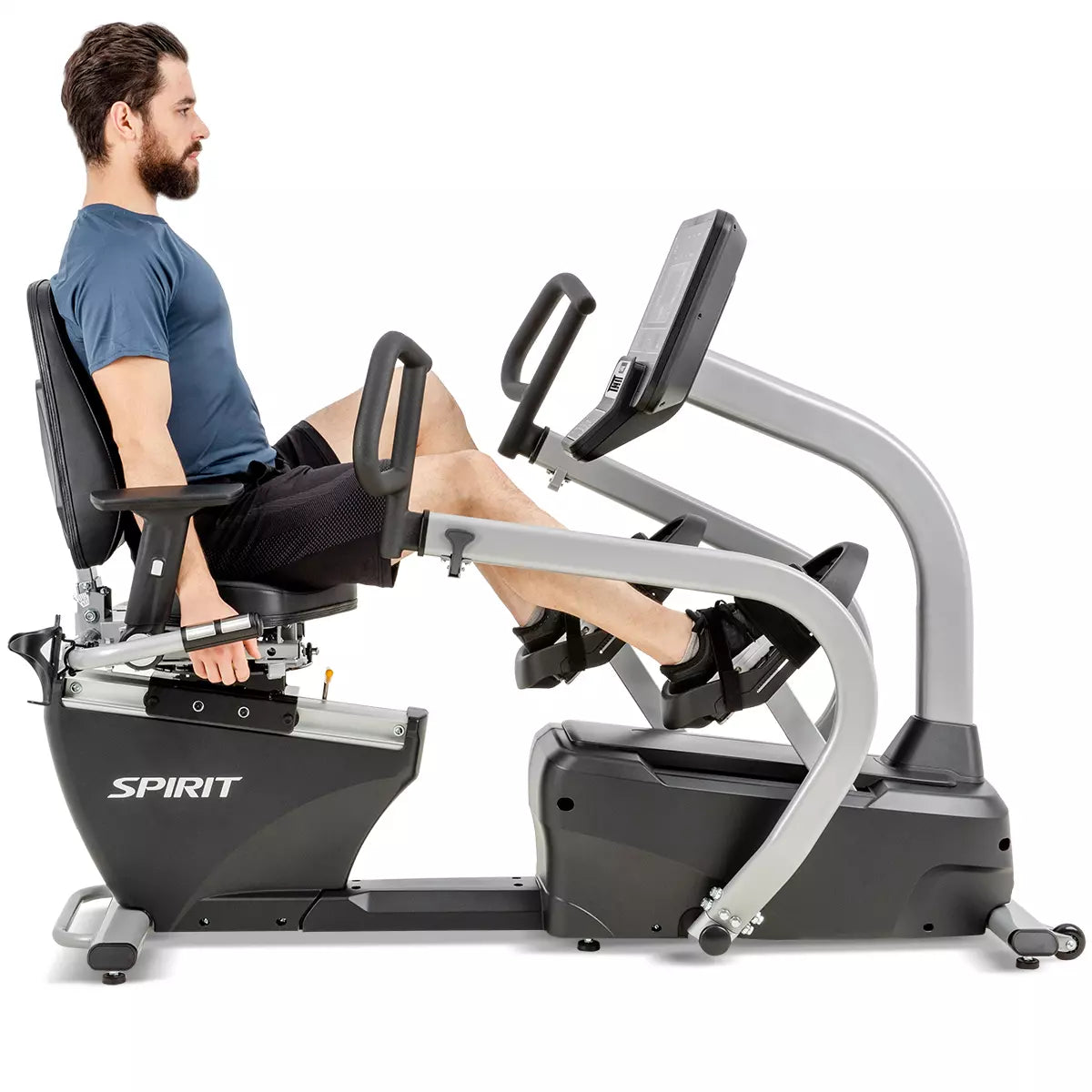 Spirit CRS800S Recumbent Stepper Exercise Bike - Low Impact Cardio Machine for Home Gym, Seniors & Physical Therapy - Compact Fitness Equipment for Small Spaces & Rehabilitation Workouts