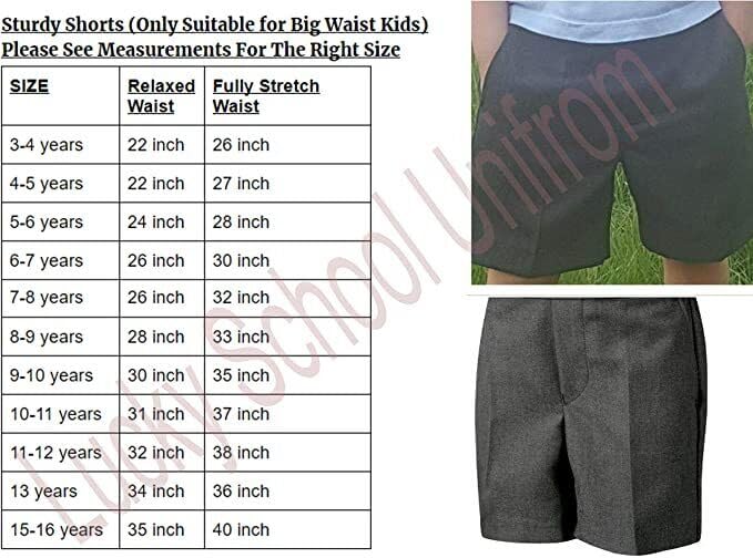 LSU Boys' Durable School Shorts - Plus Size, Comfortable Waistband, Grey & Black - Perfect for Summer School, Gym, and Casual Wear