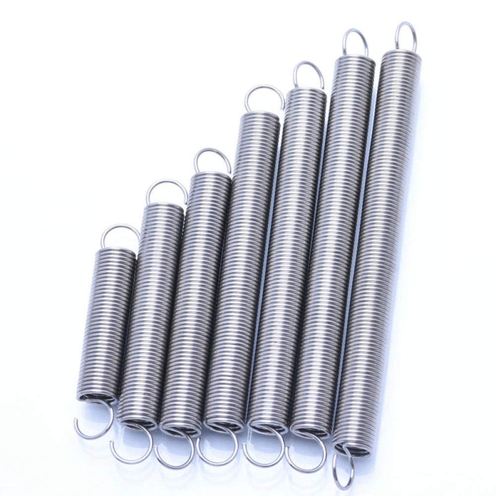 Stainless Steel Compression Spring 0.6mm Wire Diameter 7mm-80mm Outer Dia (5Pcs) - Heavy Duty Extension Coil Springs for Automotive, Industrial Machinery, and DIY Projects