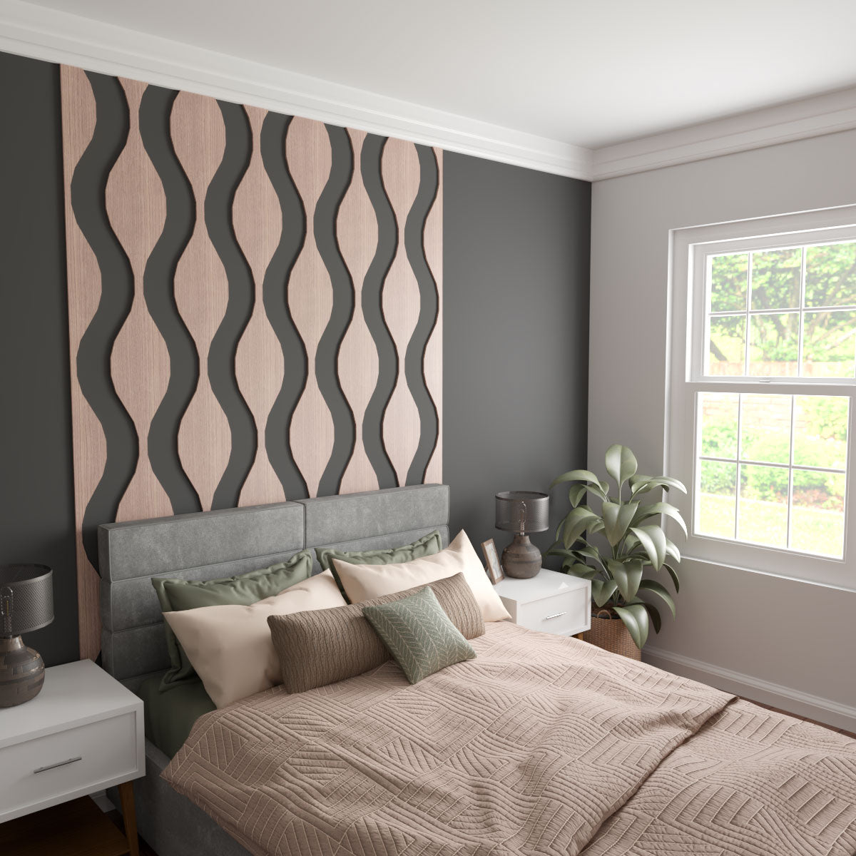 Ozark Adjustable Wood Slat Wall Kit - DIY Modern Wooden Wall Panel for Home Decor | Perfect for Living Room, Bedroom & Office Accent Walls