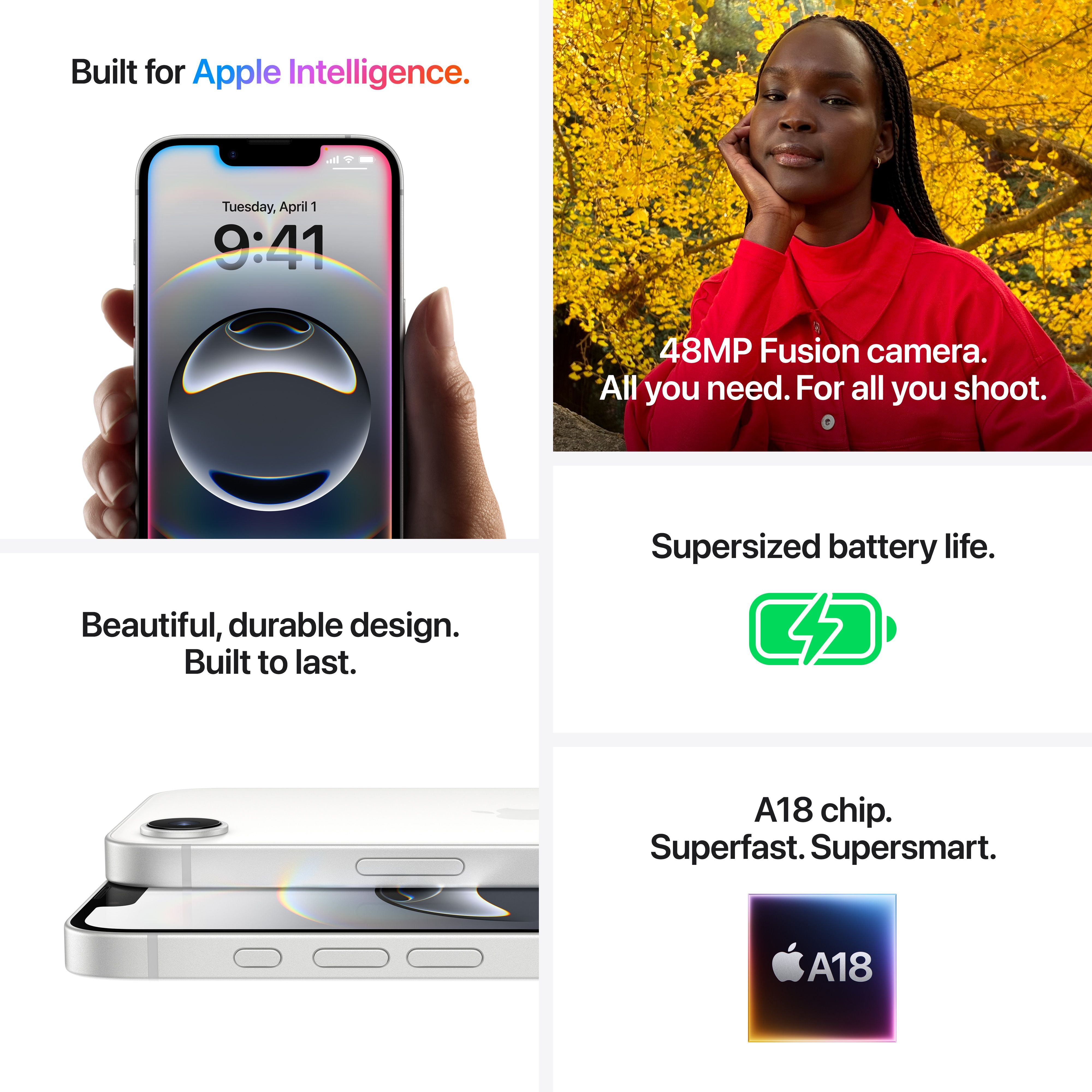 iPhone 16e 256GB Smartphone - Black | Latest Model with High Storage Capacity for Work, Travel & Entertainment