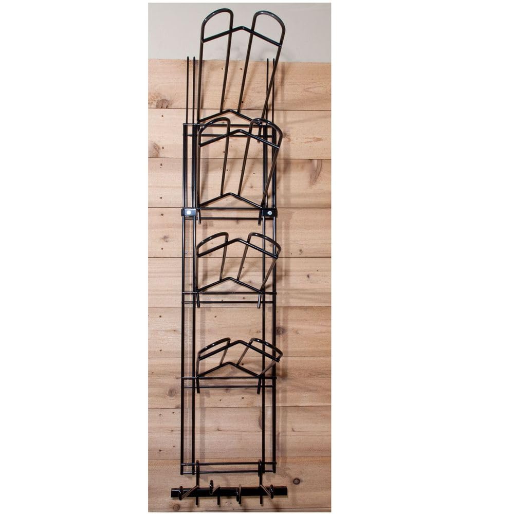 5-Tier Interchangeable Saddle Rack System for Horses - Heavy Duty Steel Tack Room Organizer with 5-Year Warranty | Customizable Storage Solution for Western, English & Trail Riding Equipment | Perfect for Barns, Stables & Equestrian Centers