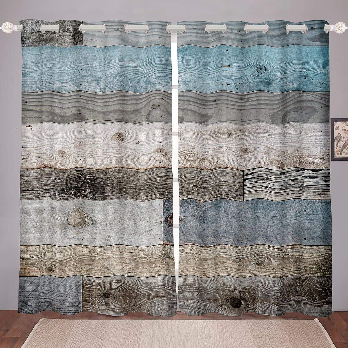 Modern Geometric Stripe Curtains for Bedroom - Soft Abstract Art Drapes (2 Panels, 38x54 Inch) - Perfect for Living Room & Nursery Decor