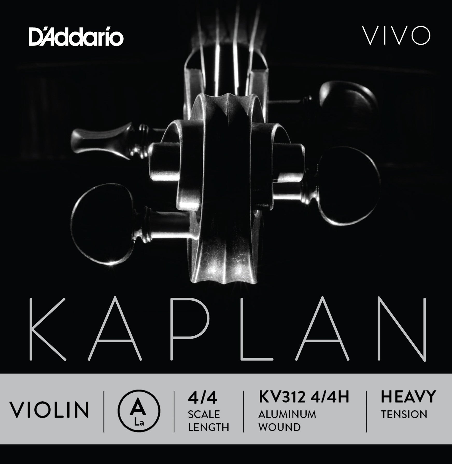 D'Addario Kaplan Vivo Violin E String for 4/4 Violin - Heavy Tension Steel Core String | Perfect for Professional Violinists & Advanced Students | Ideal for Classical Performances & Practice Sessions