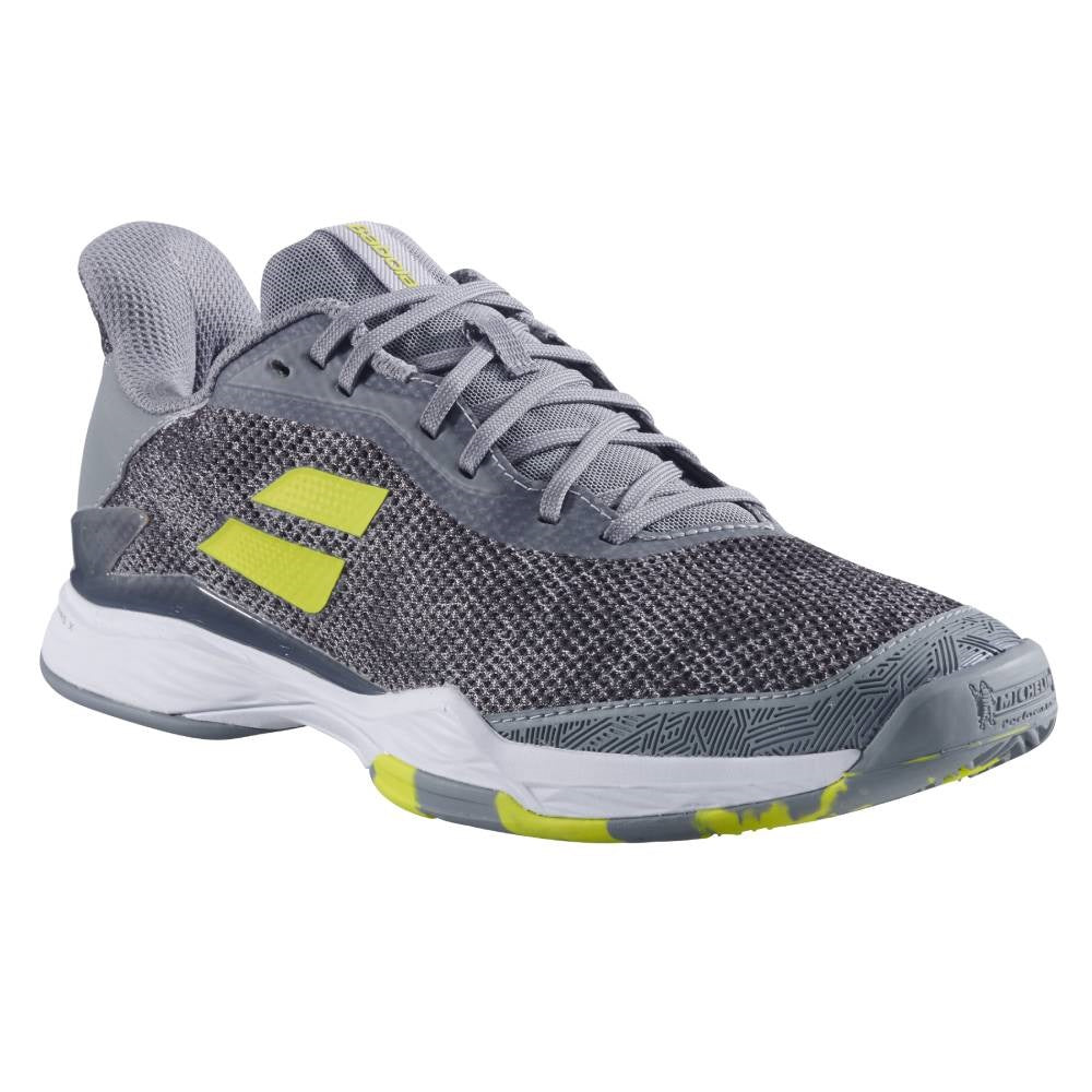 Babolat Jet Tere Clay Men's Tennis Shoes - Grey & Yellow | Non-Slip Clay Court Performance | Perfect for Outdoor Tennis Matches & Training