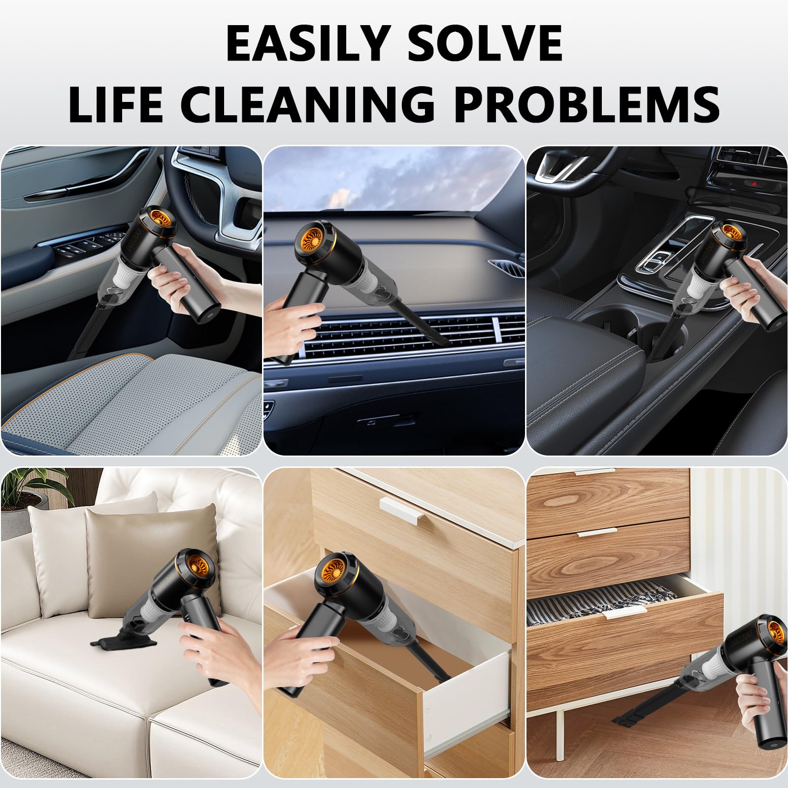 4-in-1 Handheld Vacuum Cleaner 20000PA - Car & Home Use