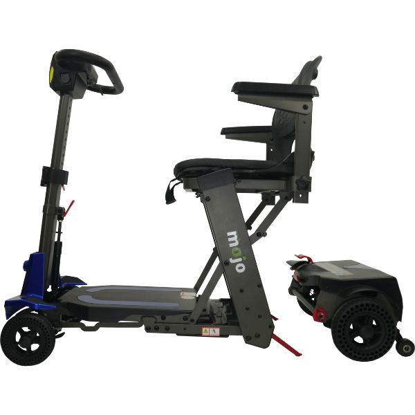 Mojo Manual Folding Scooter - Lightweight & Portable Mobility Aid for Adults & Seniors - Perfect for Travel, Shopping & Outdoor Activities