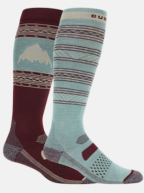 Burton Men's Performance Lightweight Hiking Socks 2-Pack - Moisture Wicking & Breathable for Outdoor Activities, Running, and Travel