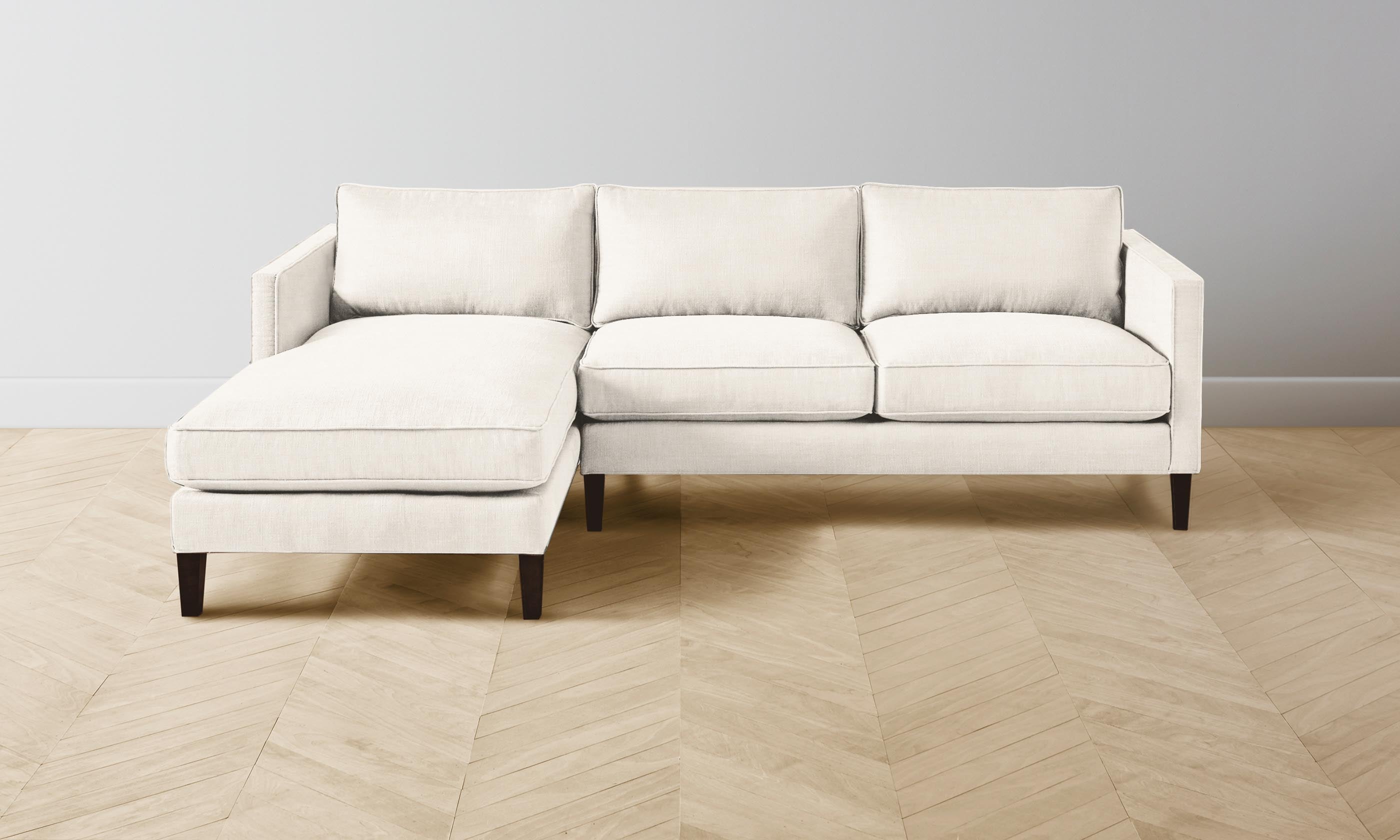 Premium Crosby Sectional Sofa - Performance Woven Chenille Fabric in Desert Beige | Modern Living Room Furniture for Comfortable Lounging & Family Gatherings