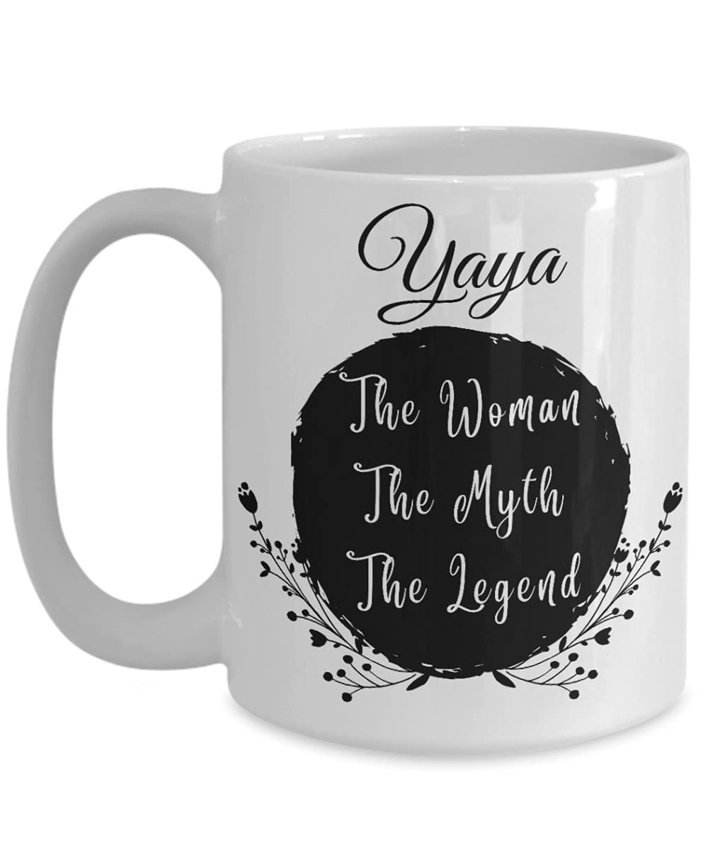 Personalized Yaya Mug - Best Birthday Gift for Yaya - 11oz & 15oz Double Sided Coffee Cup - Perfect for Mother's Day, Grandparents Day & Special Occasions