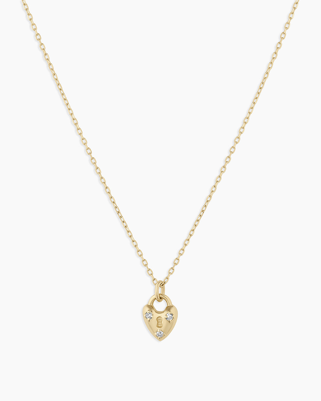 Diamond Bond Lock Necklace - 14K Gold Plated Couple Love Pendant for Women & Men - Perfect for Anniversaries, Valentine's Day & Romantic Gifts