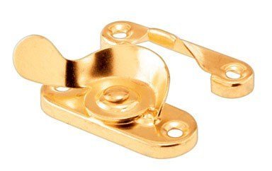 Prime-Line Sash Lock for Wood Double Hung Windows - Steel with Brass Finish (1-Pack) - Secure Your Home Windows for Enhanced Safety & Child Protection