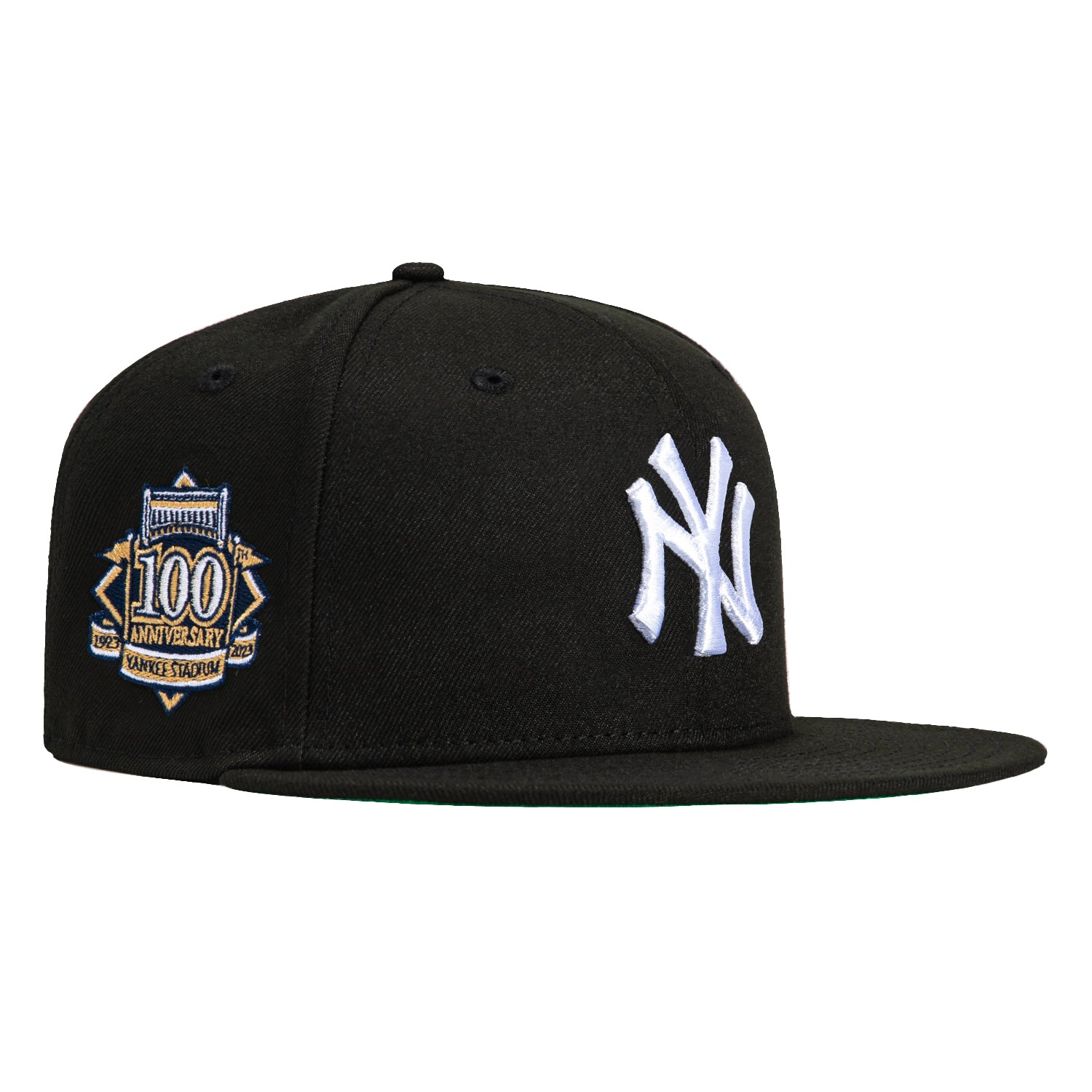 New Era 59Fifty New York Yankees 100th Anniversary Stadium Patch Snapback Hat - Black | Official MLB Baseball Cap for Men & Women | Perfect for Games, Collecting & Streetwear Fashion
