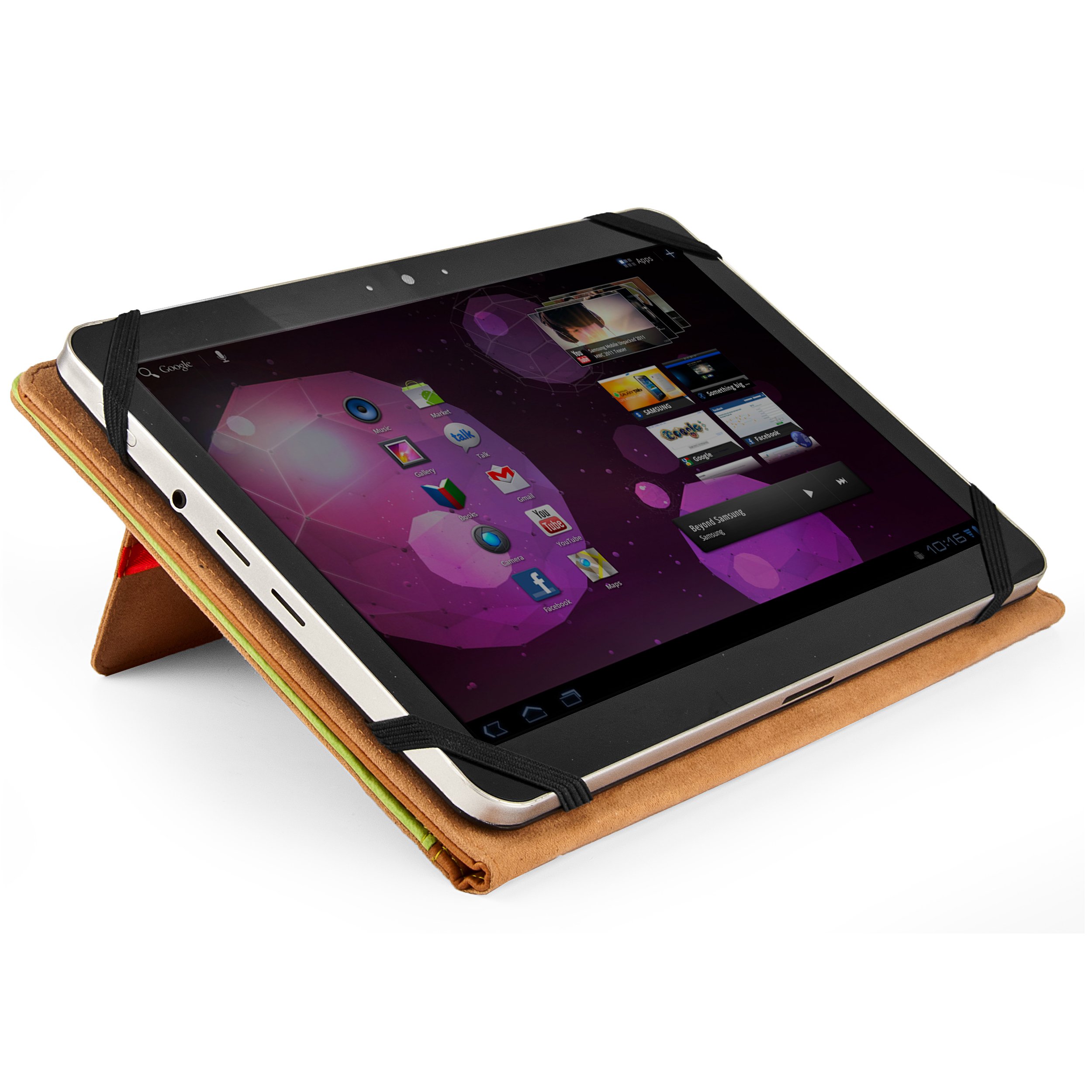 Mary Collection Lightweight Portfolio Case for HP Pro Tablet 408 G1 (2015) - Slim Protective Cover with Hand Strap - Perfect for Business, Travel & School Use